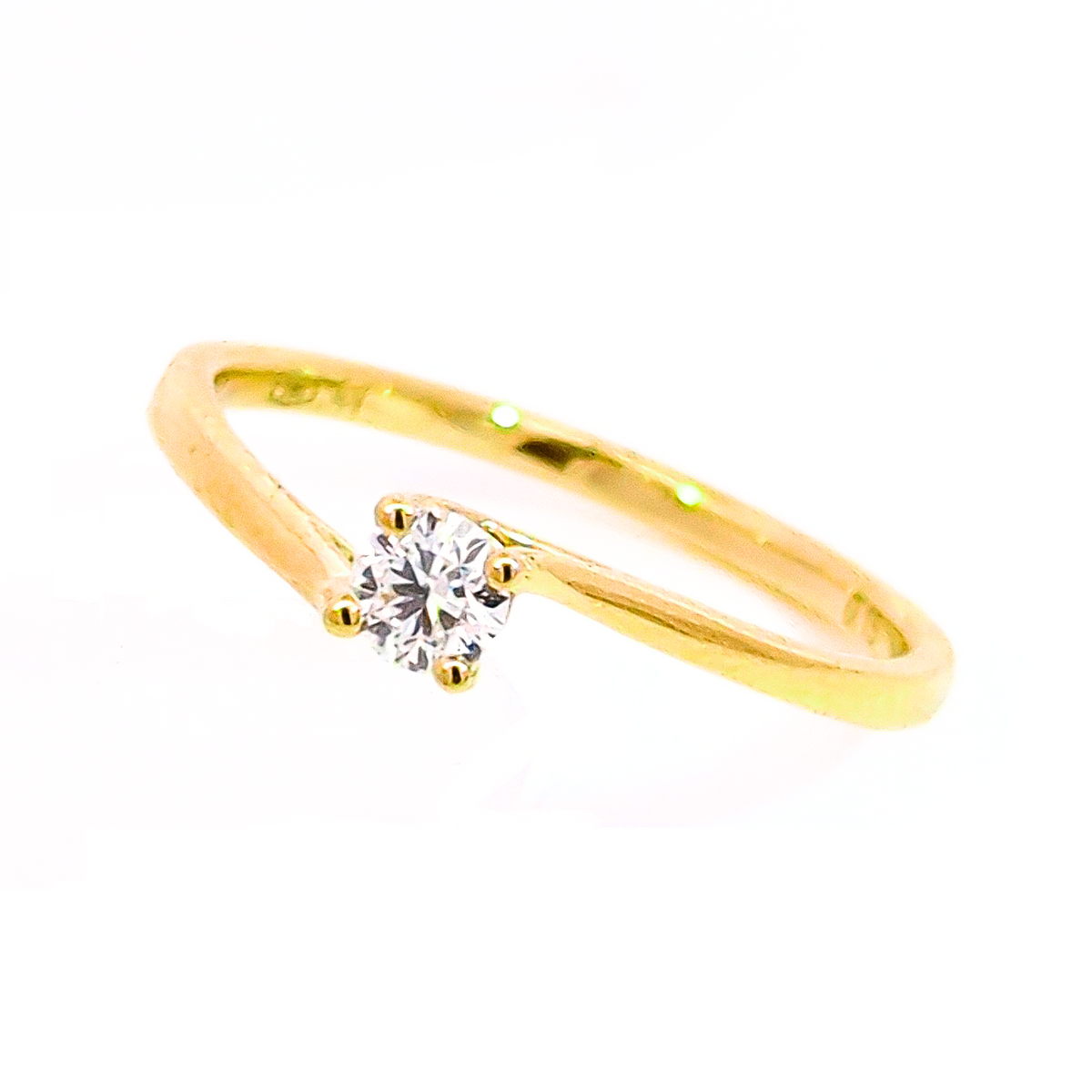 J&A 1970 Bague Or Jaune & Diamant Bijouterie JC Lambert