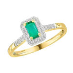 J&A 1970 - Bague - Or bicolore, émeraude & diamants