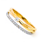 J&A 1970 - Bague - Bicolore & Diamants
