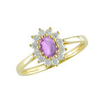J&A 1970 - Bague - Or jaune - Panier améthyste