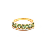 Valcke - Bague - Or Jaune, Saphirs Verts & Diamants