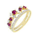 Athos - Bague - Or jaune, rubis & diamants