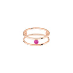 La Brune & La Blonde - Bague - Or Rose & Rubis