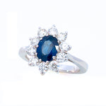 Athos - Bague - Or blanc, saphir & diamants
