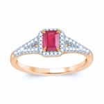 Aurum Adamas - Bague - Or rose, rubis & diamants