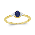 Aurum Adamas - Bague - Or jaune, saphir & diamants