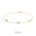 Aucielle - Bracelet - Or Jaune & Zirconium