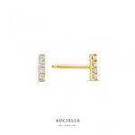 Aucielle - Boucles d'oreilles - Or jaune & zirconium