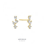 Aucielle - Boucles d'Oreilles - Or Jaune & Zirconium