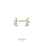 Aucielle - Boucles d'Oreilles - Or Jaune & Zirconium