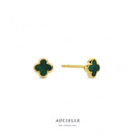 Aucielle - Boucles d'Oreilles - Or Jaune & Malachite