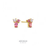 Aucielle - Boucles d'Oreilles - Or Jaune, Tourmalines & Topazes.