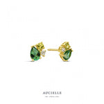 Aucielle - Boucles d'Oreilles - Or Jaune, Péridot, Améthystes & Topazes.