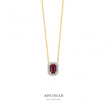 Aucielle - Collier - Or Jaune, rhodolite & diamants