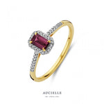 Aucielle - Bague - Or Jaune, Diamants & Rhodolite