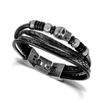 Rochet - Bracelet cuir & acier