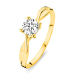 Pigou - Bague - Or Jaune & Zirconium