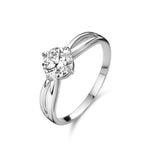 Pigou - Bague - Or blanc & zirconium