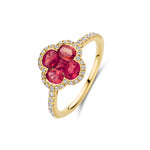 Pigou - Bague - Or jaune, rubis & diamants