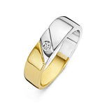 Pigou - Bague - Or Jaune & Blanc - Homme