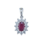 J&A 1970 - Pendentif - Or Blanc & Rubis