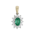 J&A 1970 - Pendentif - Or Bicolore & Emeraude