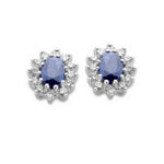 J&A 1970 - Boucles d'oreilles - Or Blanc, saphirs & diamants