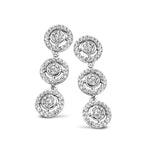 Silver Rose - Boucles d'Oreilles