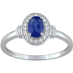 Robbez - Bague - Or Blanc, Saphir & Diamant