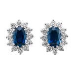 J&A 1970 - Boucles d'oreilles - Or Blanc, saphir & diamants