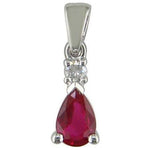 J&A 1970 - Pendentif - Or Blanc & Rubis
