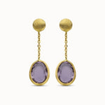 Femme Adorée - Boucles d'Oreilles - Or Jaune & Améthyste