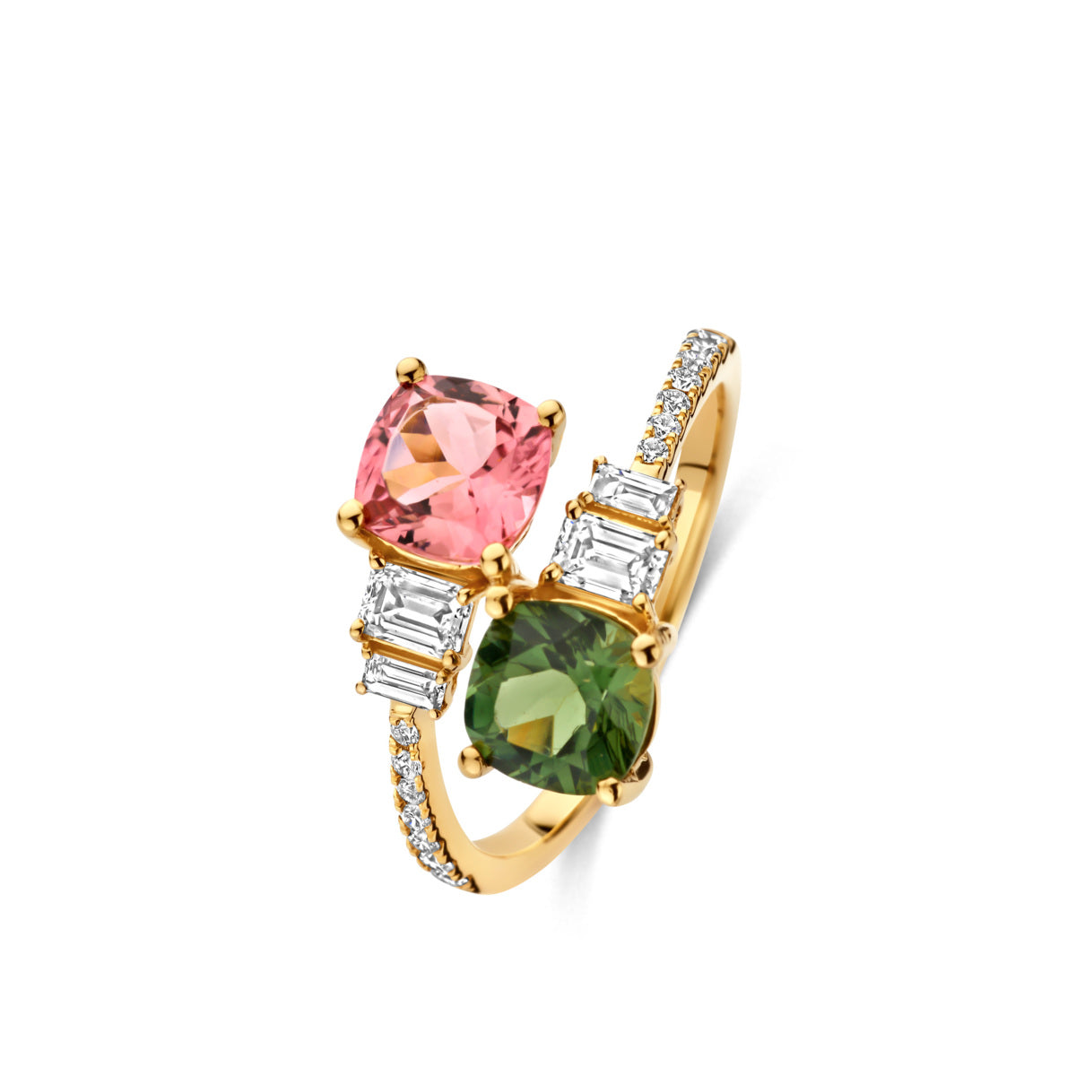 Beheyt - Ring - Yellow Gold, Tourmaline & Diamonds