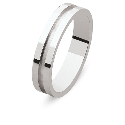 Alliance Duo - Bague - Or Blanc