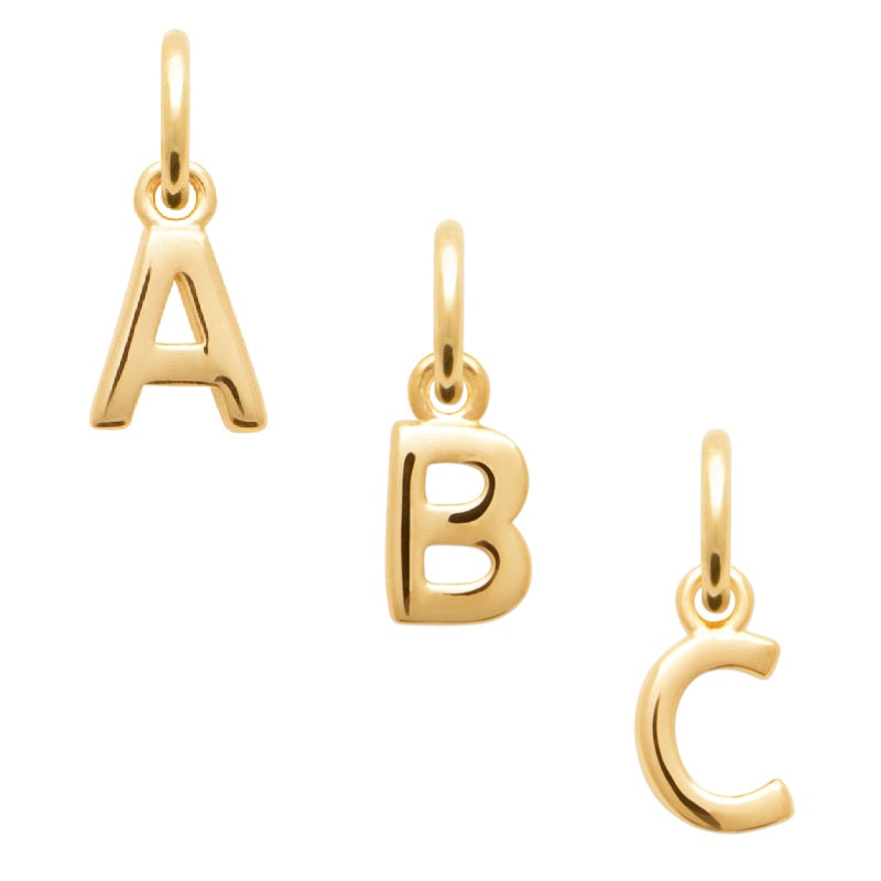 Pendentif - Lettre A-Z - Plaqué or
