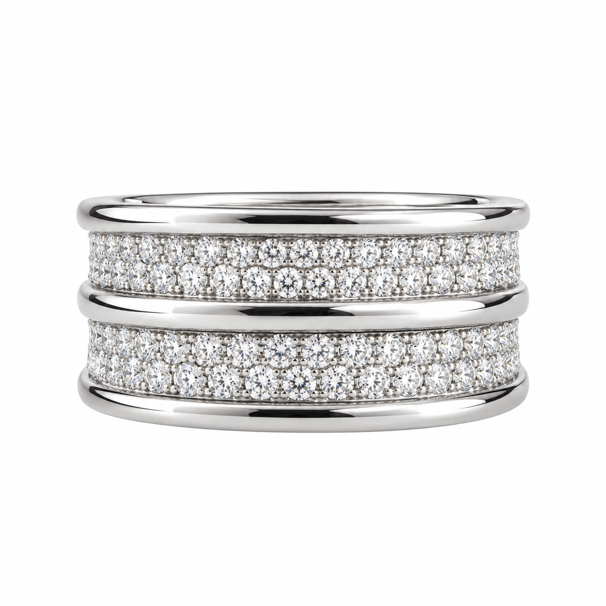 J&A 1970 - Bague - Or Blanc & Diamants
