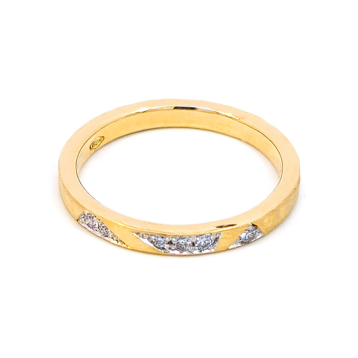 Creatie - Ring - Trouwring - Geelgoud & Diamanten