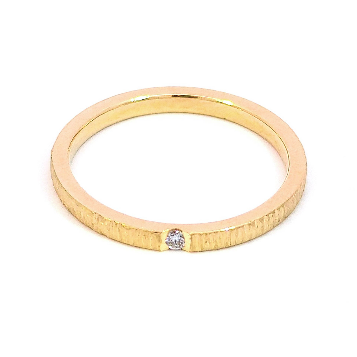 Creatie - Ring - Trouwring - Geelgoud & Diamanten