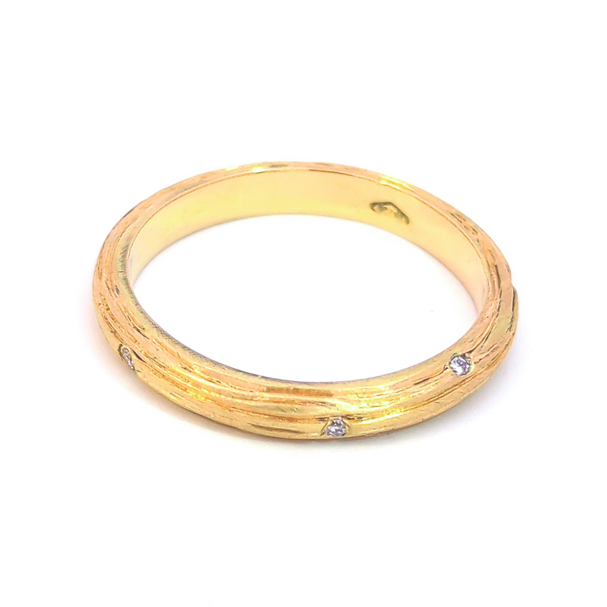 Creatie - Ring - Trouwring - Geelgoud & Diamanten
