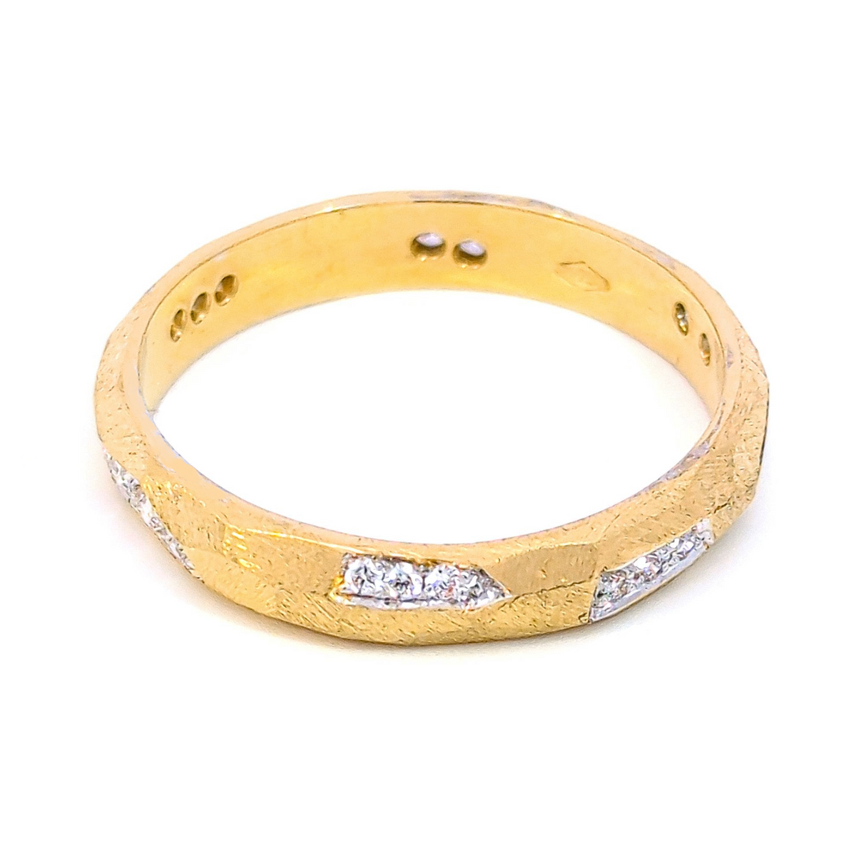 Creatie - Ring - Trouwring - Geelgoud & Diamanten