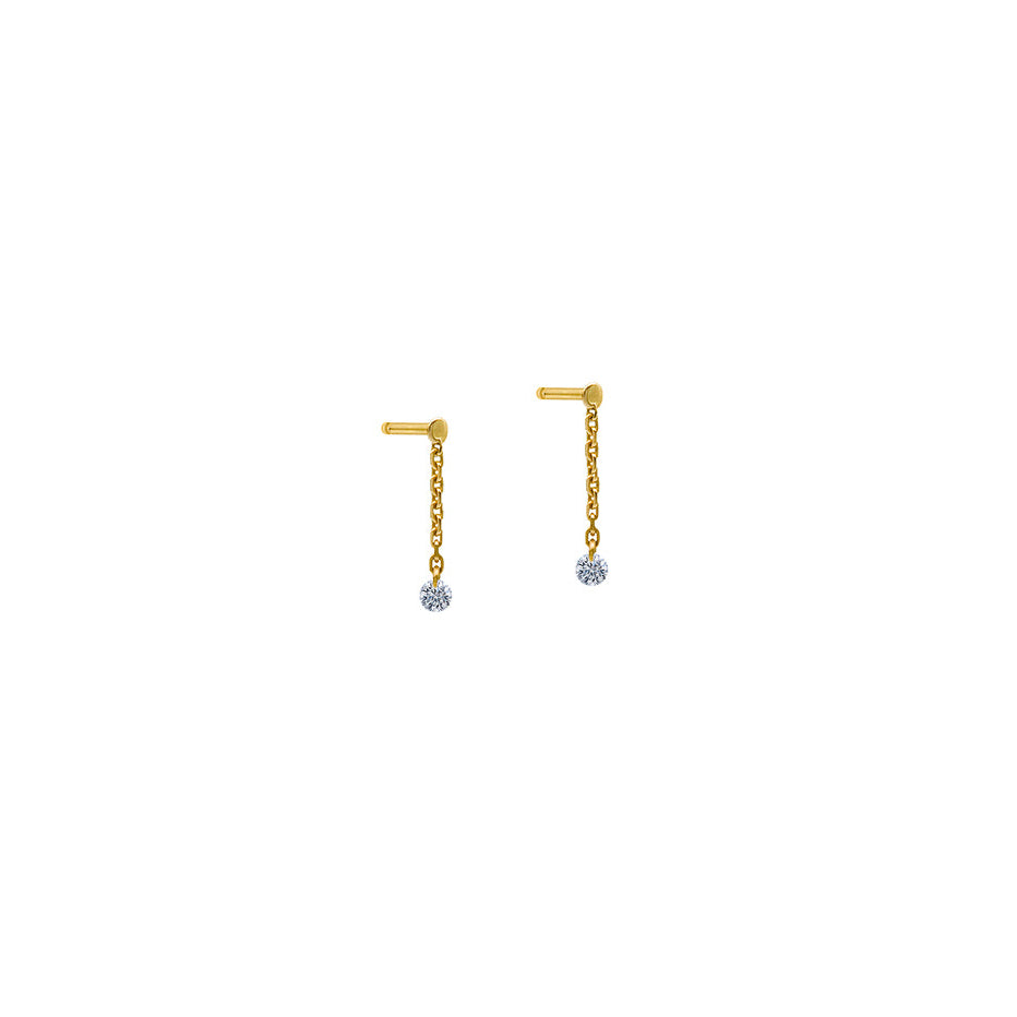 La Brune & La Blonde - Boucles d'oreilles - Or Jaune & Diamants