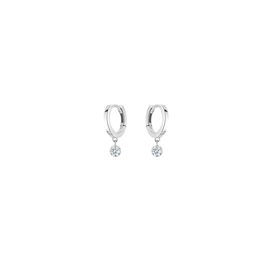 La Brune & La Blonde - Boucles d'oreilles - Or Blanc & Diamants