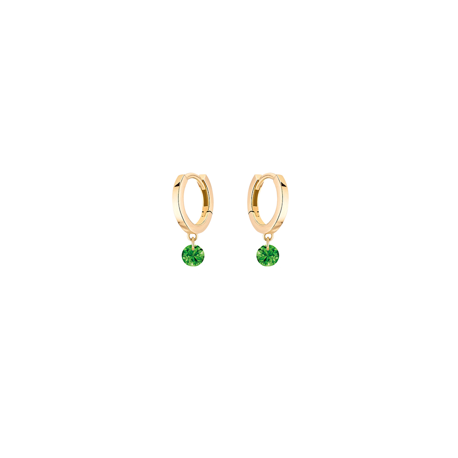 La Brune & La Blonde - Boucles d'oreilles - Or Jaune & Tsavorites