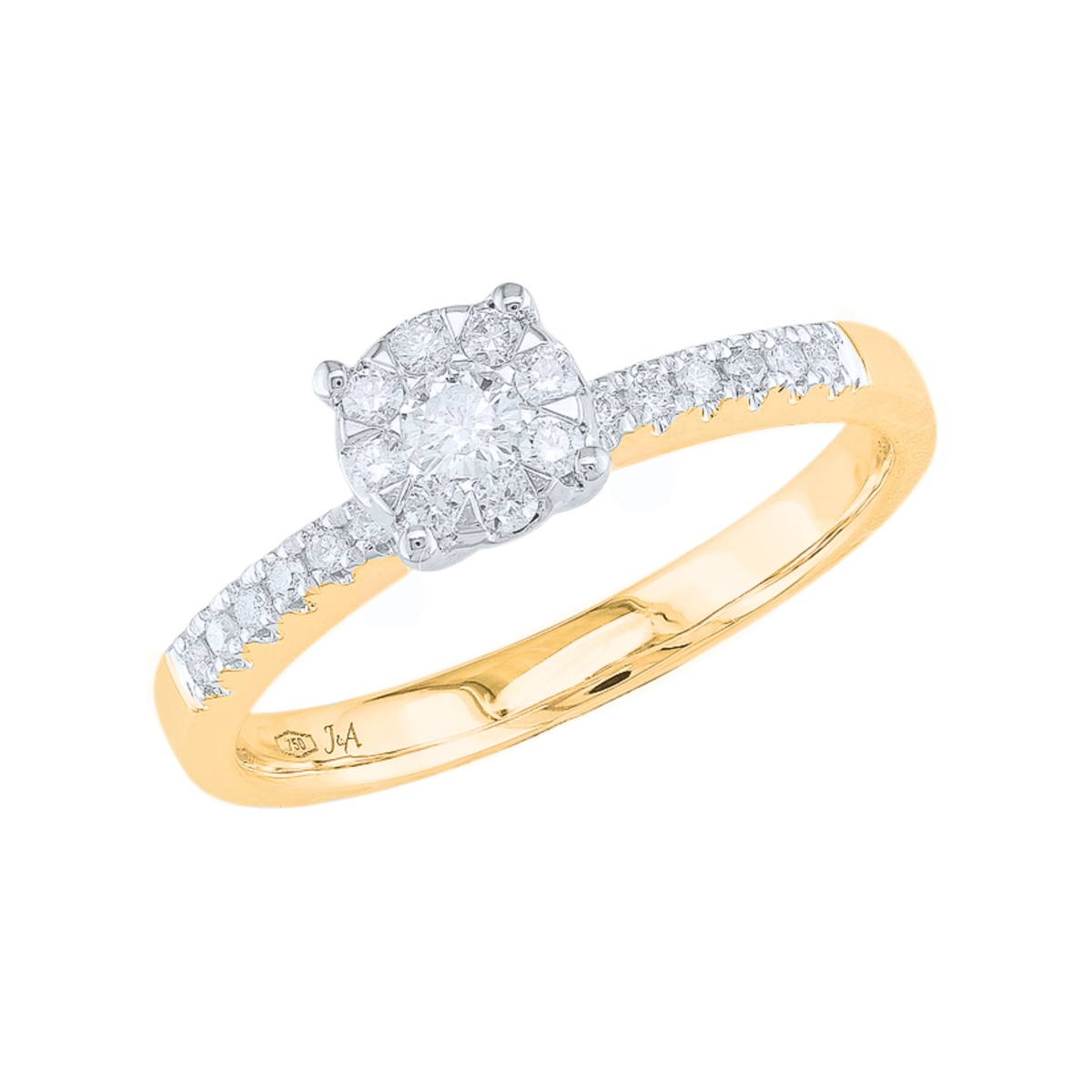 J&A 1970 - Ring - Tweekleurig goud & diamanten