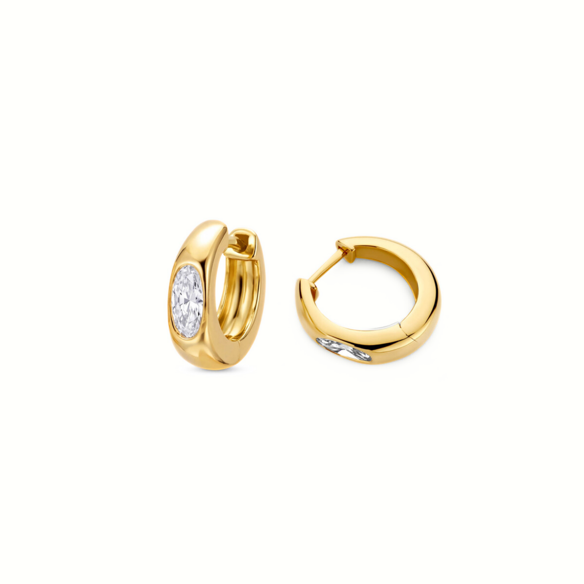 Mérité - Boucles d'oreilles - Or jaune & diamants Lab