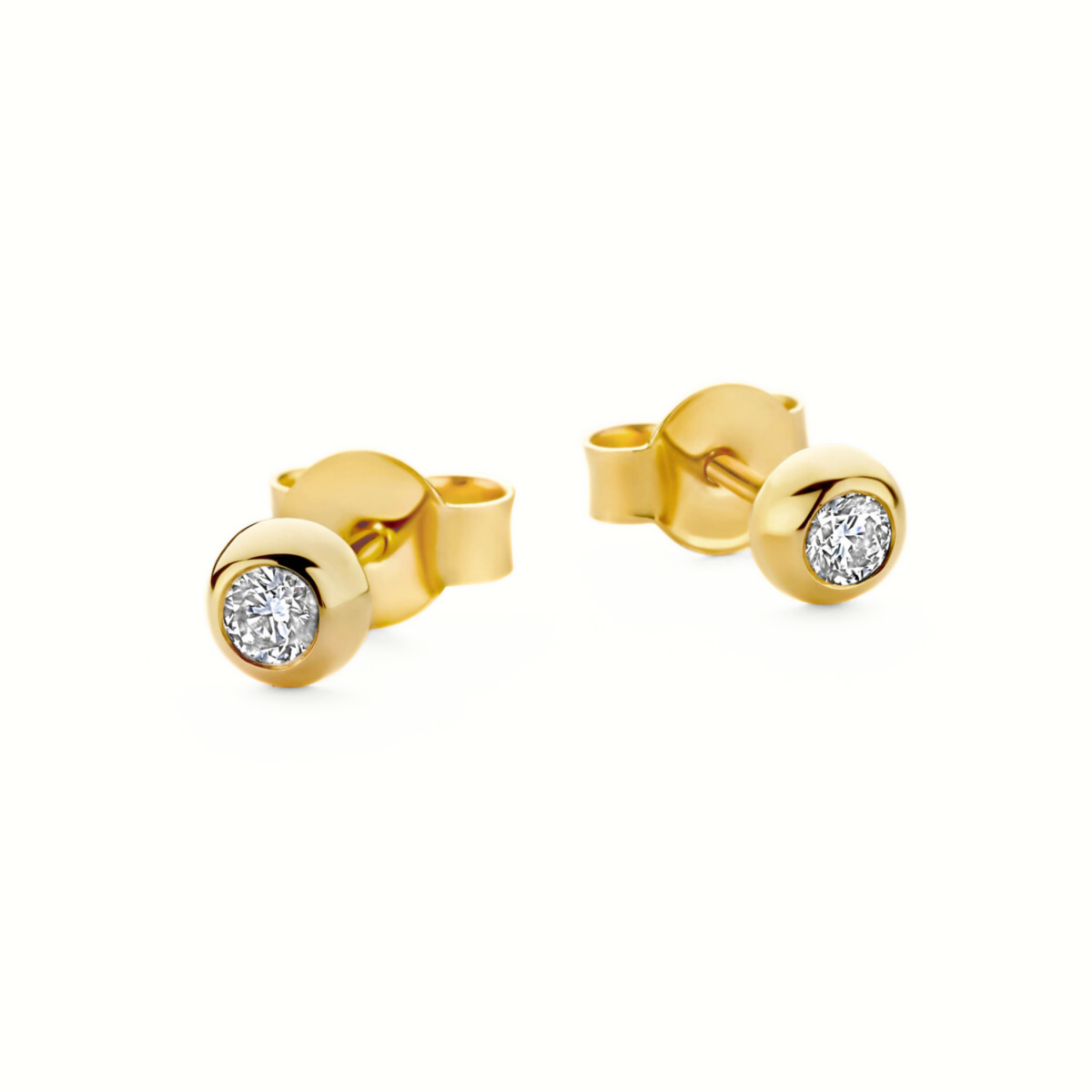 Mérité - Boucles d'oreilles - Or jaune & diamants Lab