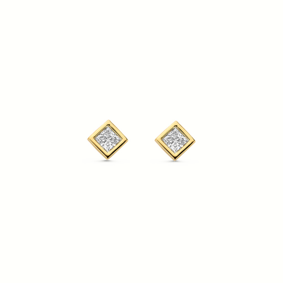 Mérité - Boucles d'oreilles - Or jaune & diamants Lab