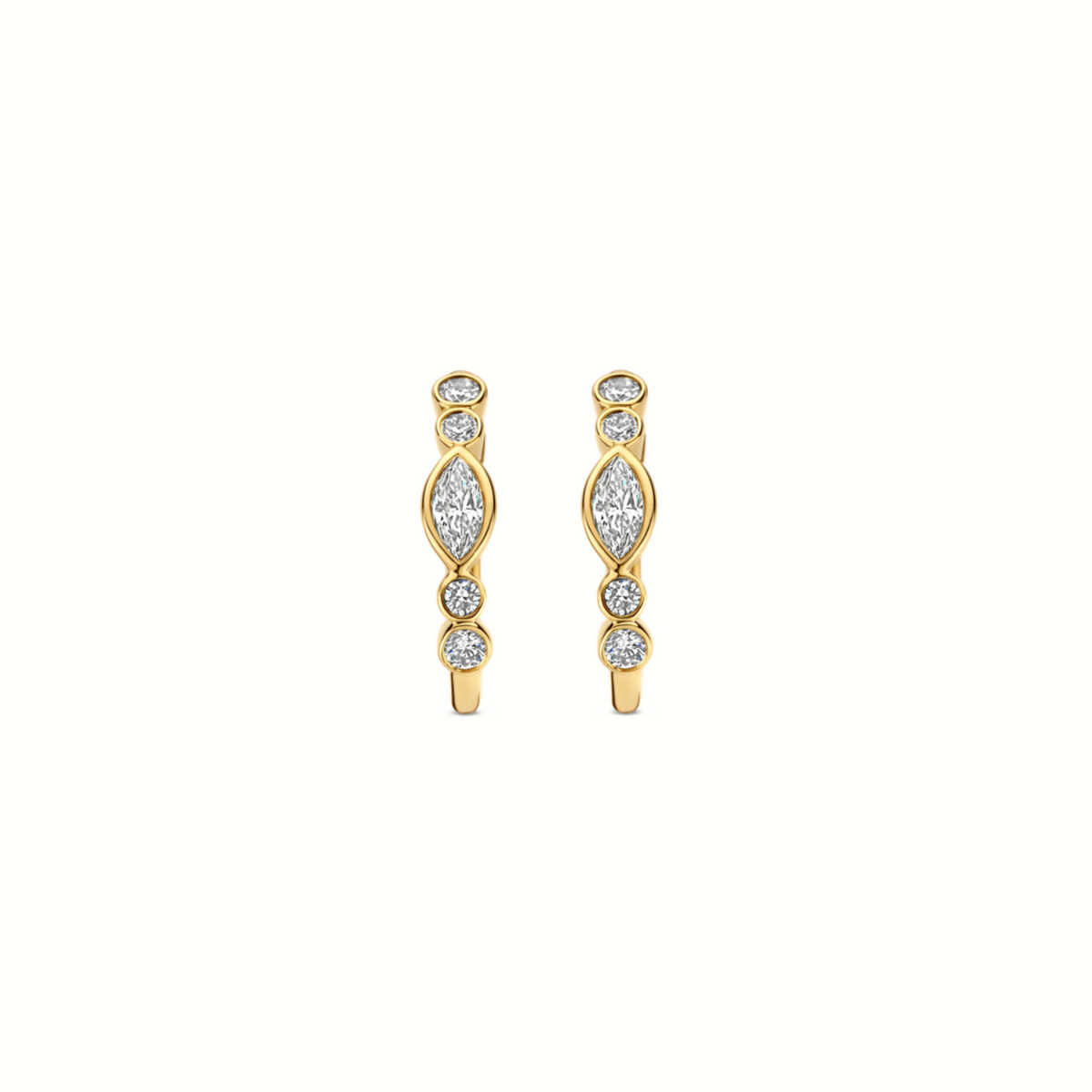 Mérité - Boucles d'oreilles - Or jaune & diamants Lab