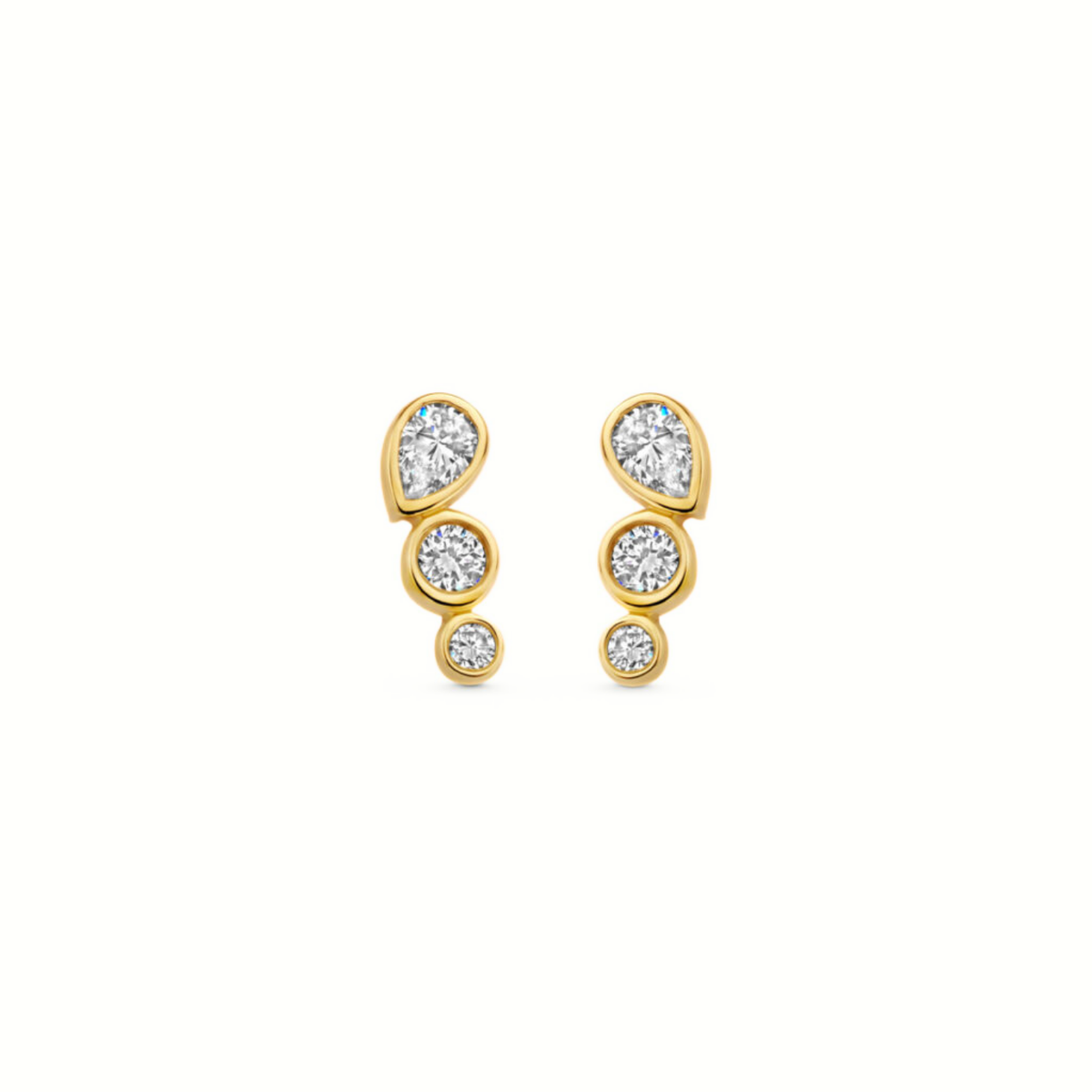 Mérité - Boucles d'oreilles - Or jaune & diamants Lab