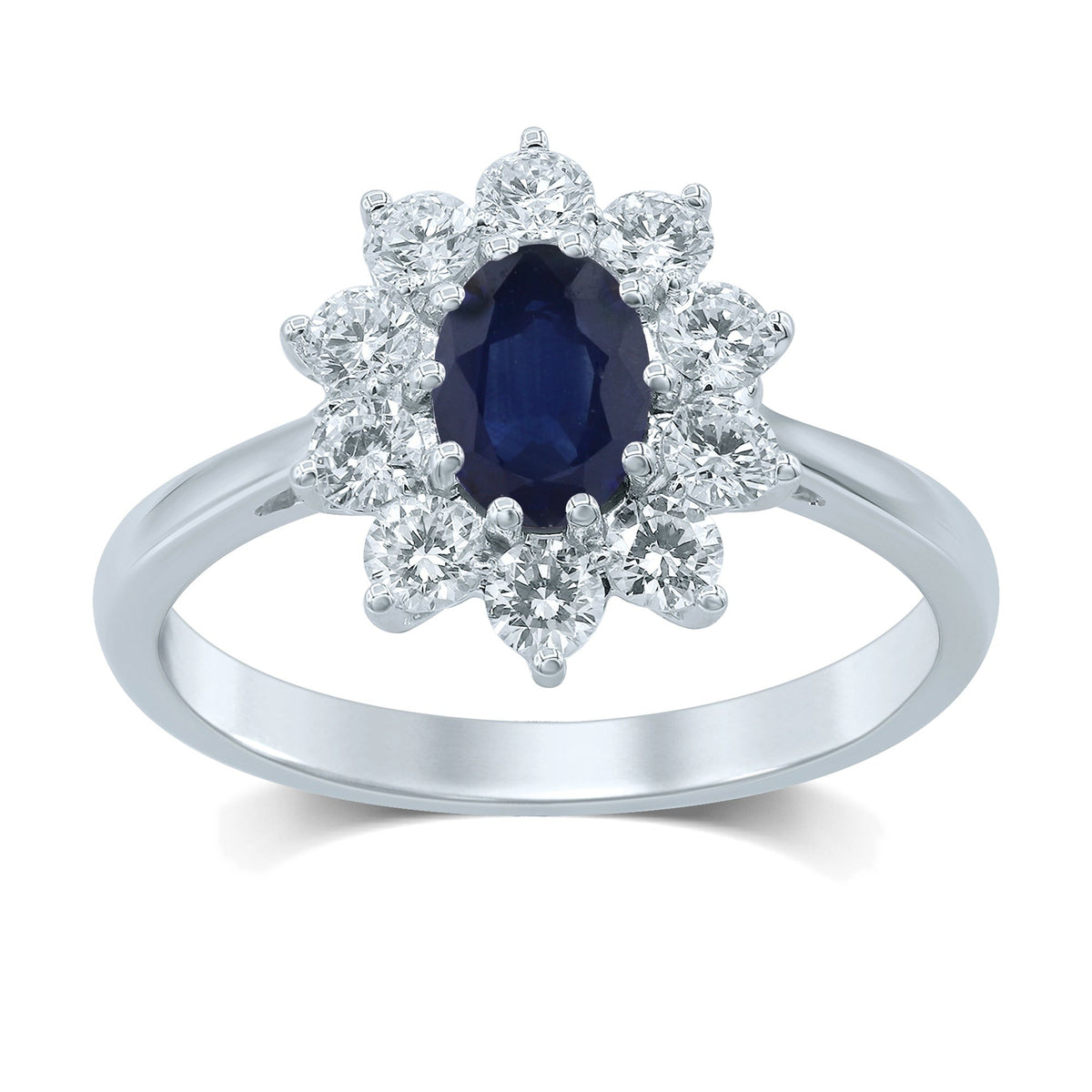 Athos - Bague - Or blanc, saphir & diamants
